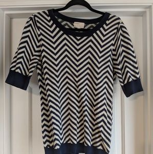 Navy Chevron Spring Sweater by Karen Walker